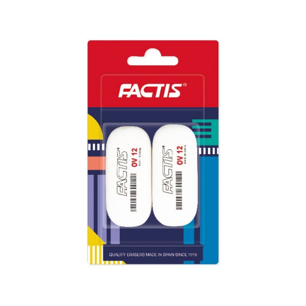 Picture of Blister Oval Erasers - Pack of 2 (OV12)