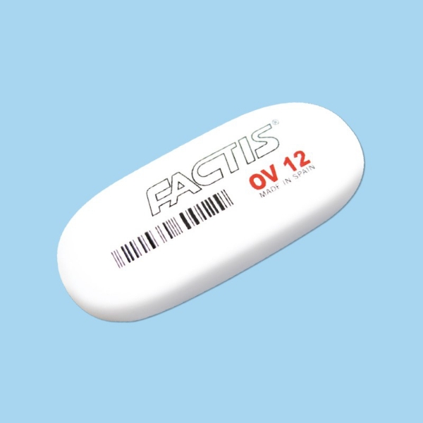 Picture of Factis White Synthetic Eraser - Oval (12)