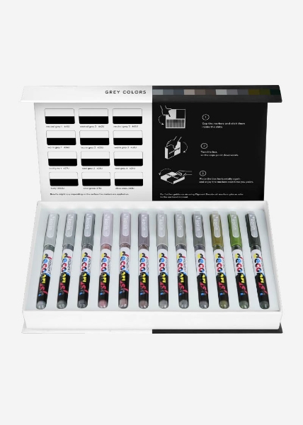 Picture of Karin Decobrush Pigment Grey Colour Set of 12