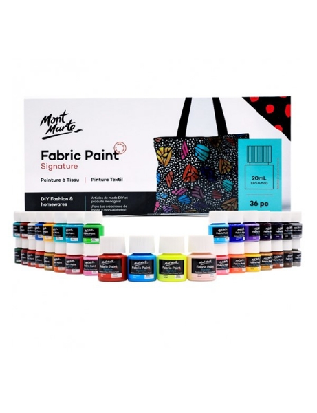 Picture of Mont Marte Signature Fabric Paint - Set of 36 (20ml)