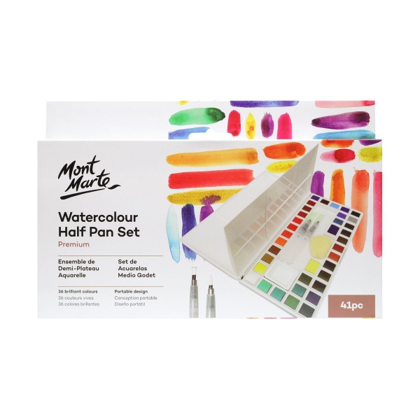 Picture of Mont Marte Watercolour Half Pan - Set of 41