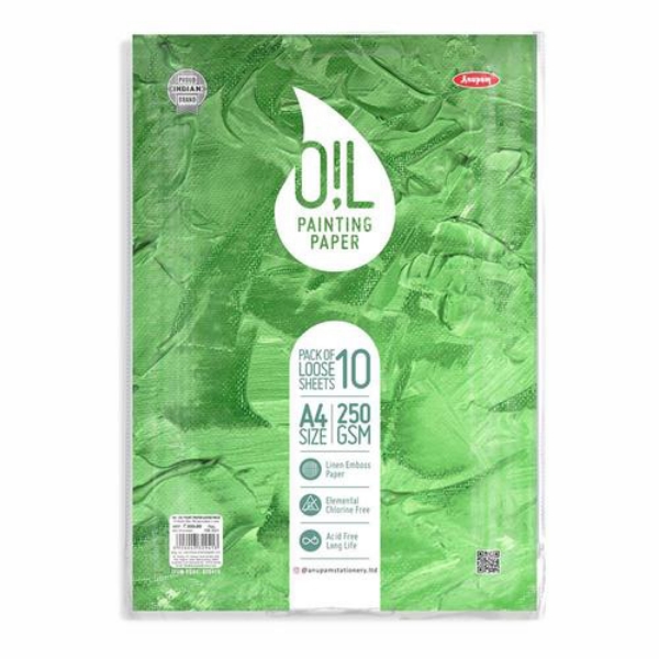 Picture of Anupam Oil Painting Paper Loose Sheets A4 - 10 Sheets (250GSM)