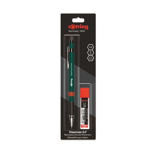 Picture of ROTRING VISUMAX 0.7MM MECHANICAL PENCIL GREEN WITH LEAD