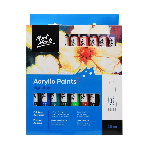 Picture of Mont Marte Acrylic Paint - Set of 18 (12ml)