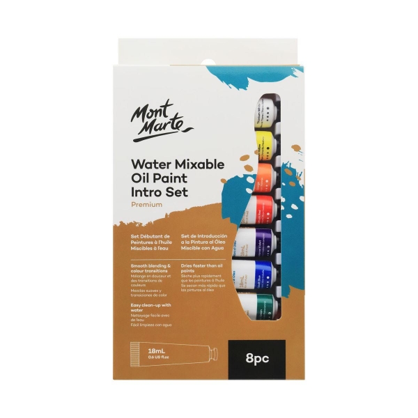 Picture of Mont Marte Water Mixable Oil Paint - Set of 8 (18ml)