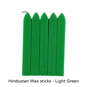 Picture of HTC Square Wax Stick Set Of 5 - Light Green
