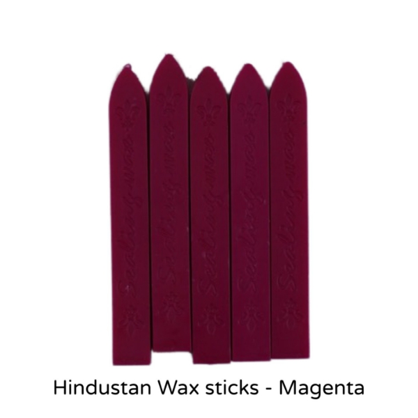 Picture of HTC Square Wax Stick Set Of 5 - Magenta