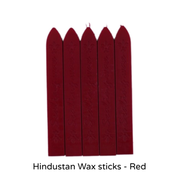 Picture of HTC Square Wax Stick Set Of 5 - Red