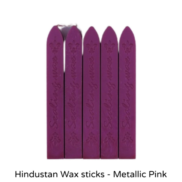 Picture of HTC Square Wax Stick Set Of 5 - Metallic Pink