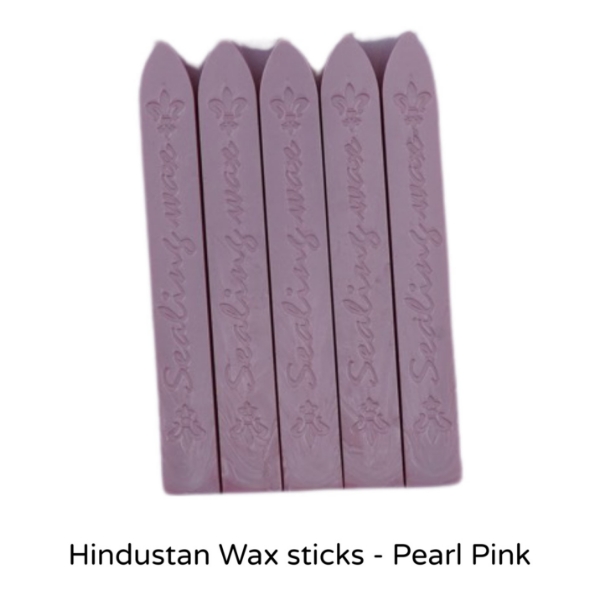 Picture of HTC Square Wax Stick Set Of 5 - Pearl Pink