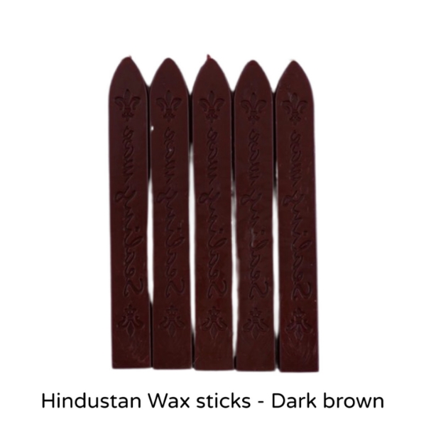 Picture of HTC Square Wax Stick Set Of 5 - Dark Brown