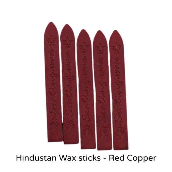 Picture of HTC Square Wax Stick Set Of 5 - Red Copper