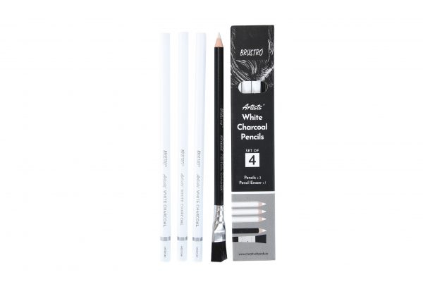 Picture of Brustro Artists White Charcoal Pencil Set of 4