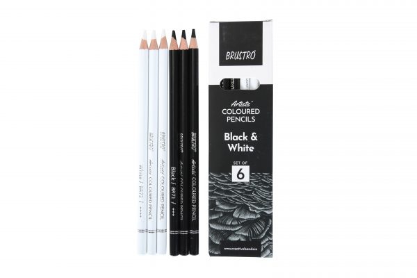 Picture of Brustro Artists Coloured Pencil Black & White Set of 6