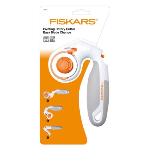 Fiskars Pivoting Rotary Cutter Easy Blade Change 45mm