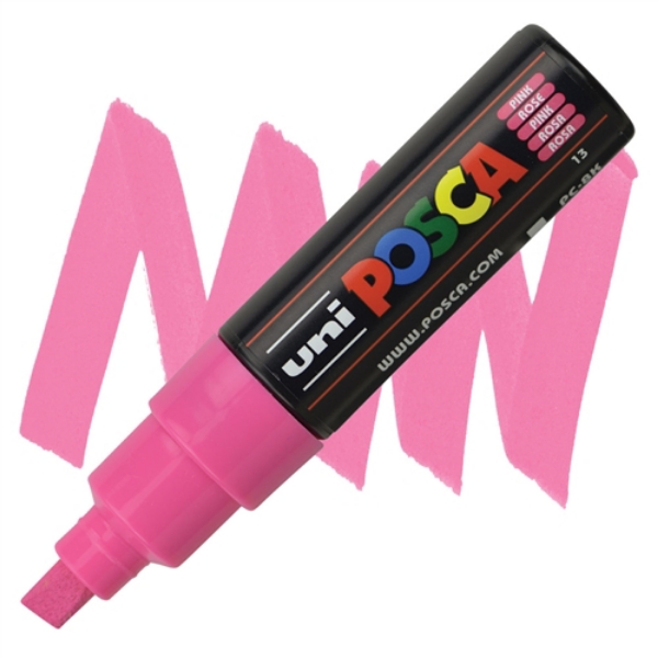 Picture of Uni Posca Marker Chisel Tip Pink - 8mm