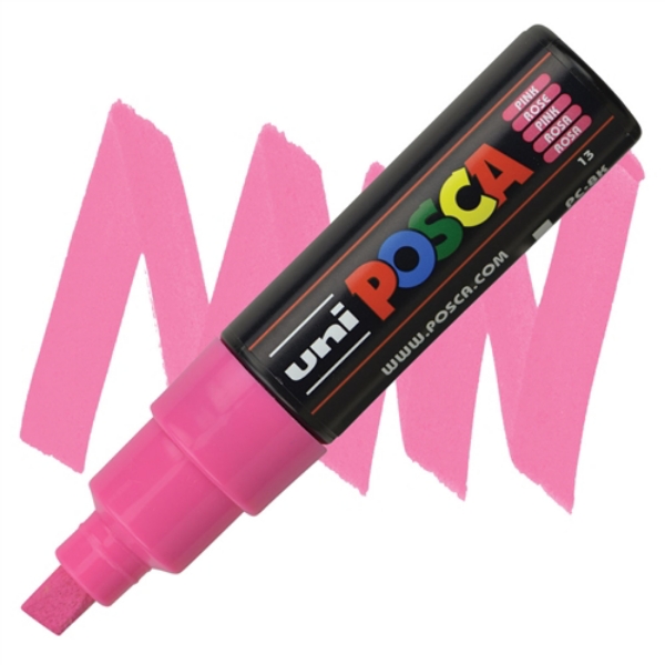 Picture of Uni Posca Marker Chisel Tip Pink - 8mm