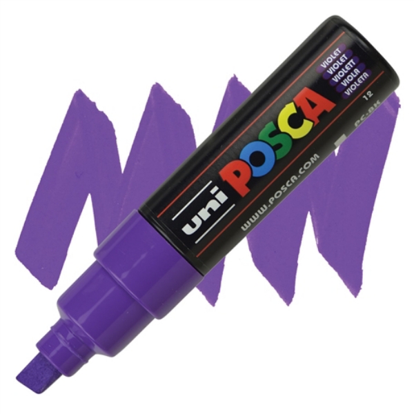 Picture of Uni Posca Marker Chisel Tip Violet - 8mm