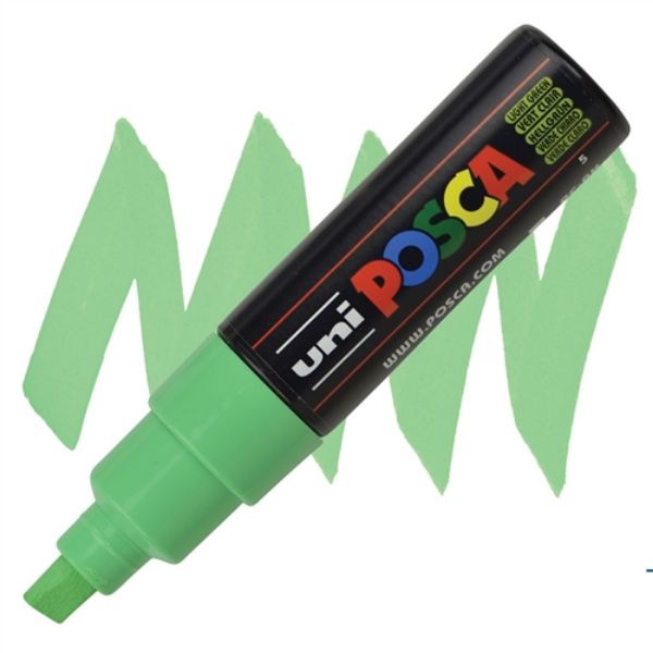 Picture of Uni Posca Marker Chisel Tip Light Green - 8mm
