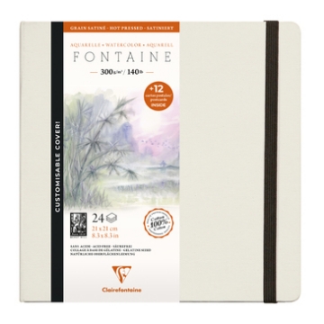 Picture of Clairefontaine 100% Cotton Sewn Watercolor (Hot pressed)  - 21 x 21 cm