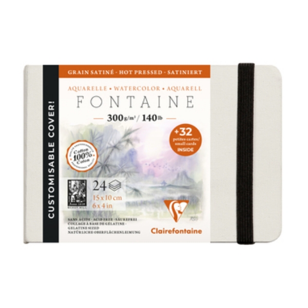 Picture of Clairefontaine Etival 100% Cellulose Sewn Watercolor (Hot pressed) - 15 x 10 cm