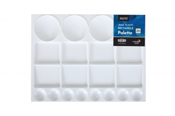 Picture of Brustro Artist's Plastic Rectangle Palette - 20 wells (32.5 x 25 cm)