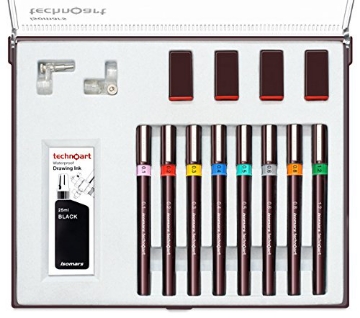 Picture of isomars techno art - Technical Drawing Pen Set of 8