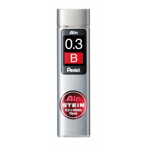 Picture of Pentel Ain Stein 0.3 mm x 60 mm B Lead, Pack of 15 pcs (C273-B)