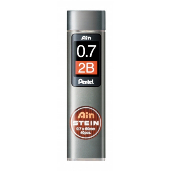 Picture of Pentel Ain Stein 0.7 mm x 60 mm 2B Lead, Pack of 40 pcs (C277-2B)