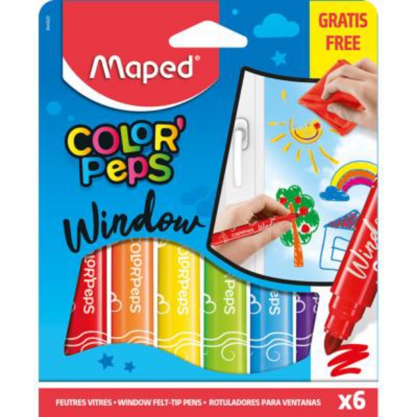 Picture of Maped Color Peps Window - Felt tip pens (Set of 6)