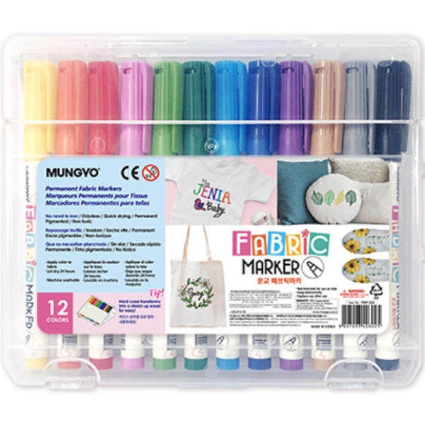 Picture of Mungyo Fabric Marker Set - 12 Colours