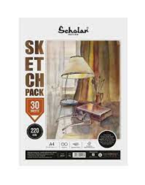 Picture of SCHOLAR - A4 Sketch Pack 30 sheets 220 gsm