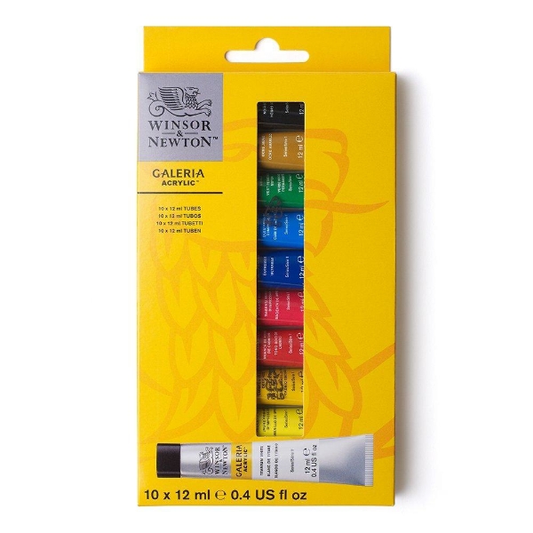 Picture of Winsor & Newton Galeria Acrylic - Set of 10 tubes (12 ml)
