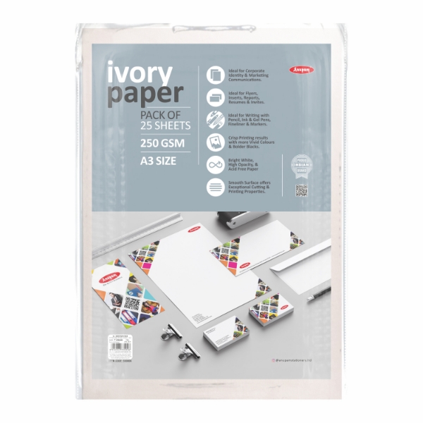 Picture of Anupam Ivory Paper - A3 25 sheets (250GSM)
