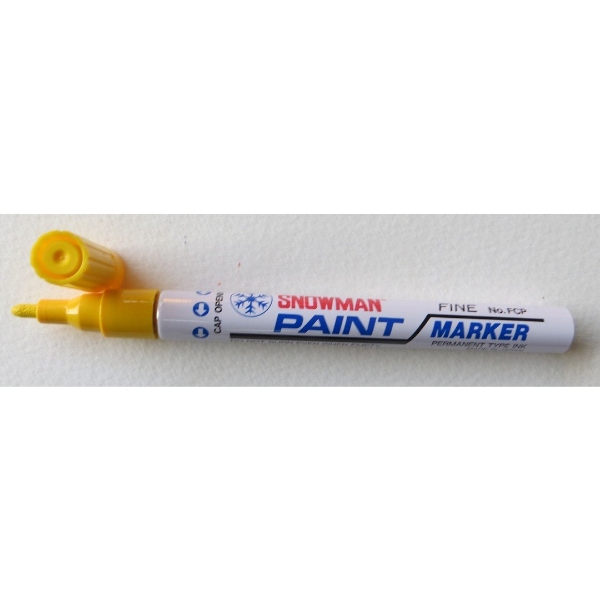 Picture of Snowman Oil Based Paint Marker - Yellow (Fine Tip)
