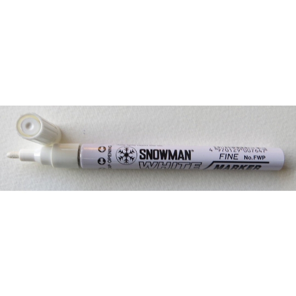 Picture of Snowman Oil Based Paint Marker - White (Fine Tip)