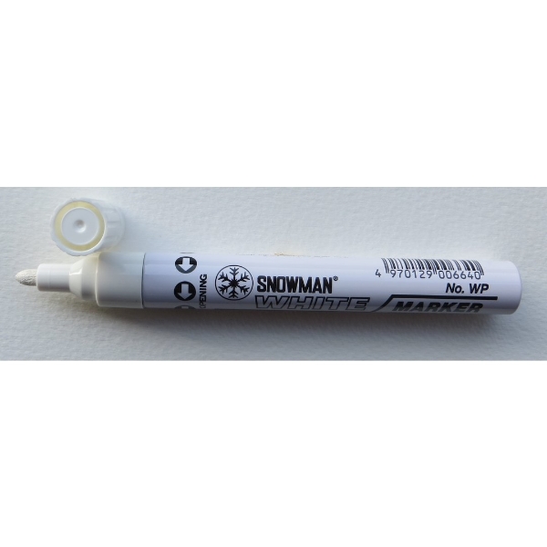 Picture of Snowman Oil Based Paint Marker - White (Medium Tip)