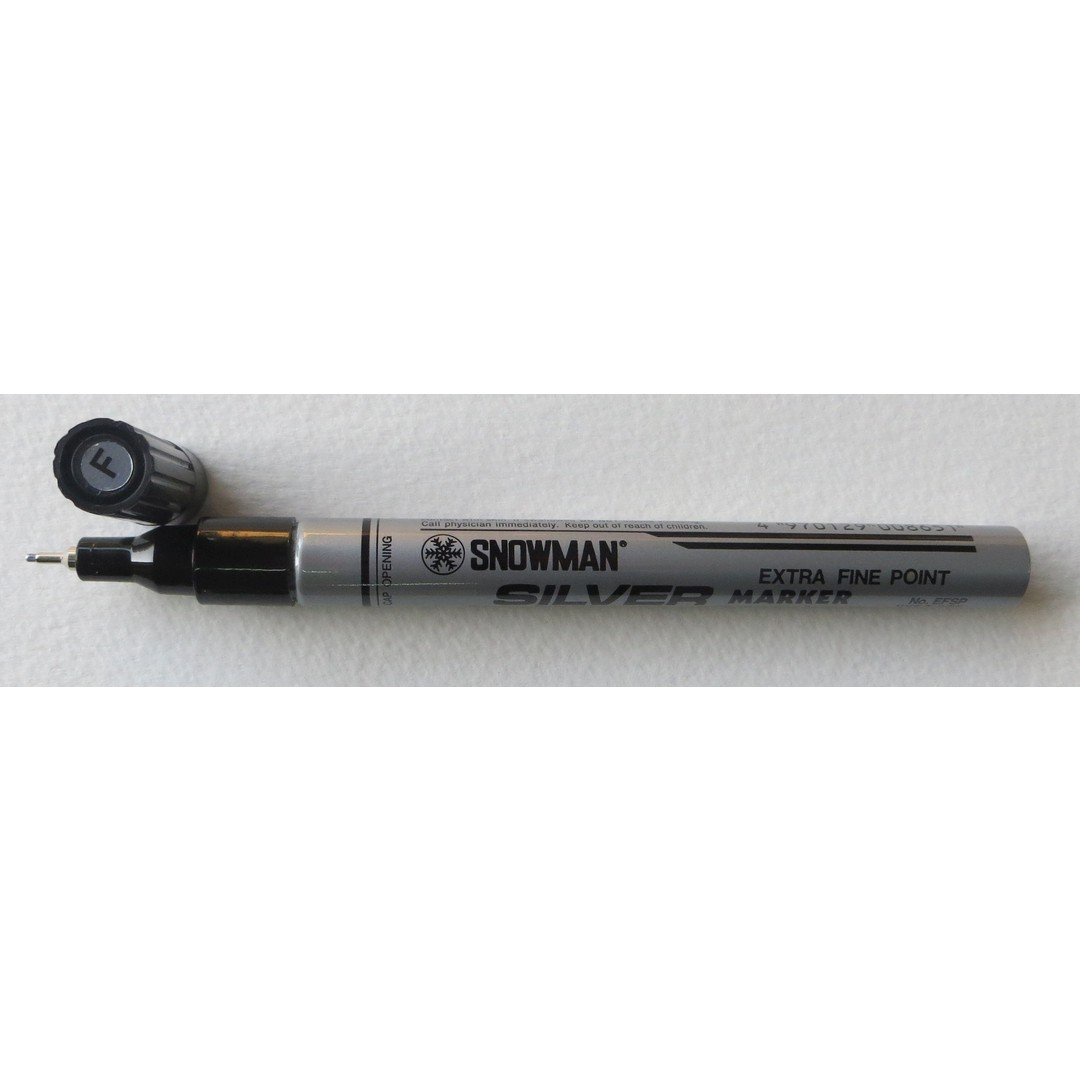 Snowman Oil Paint Marker Silver Extra Fine Tip