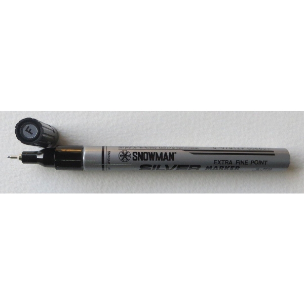 Picture of Snowman Oil Based Paint Marker - Silver (Extra Fine Tip)