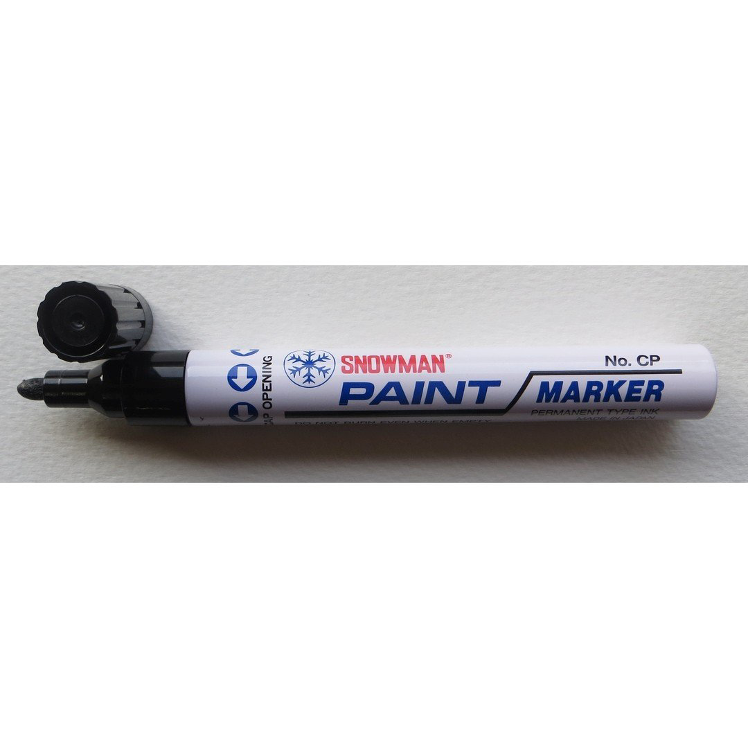 Snowman Oil Paint Marker Black Medium Tip