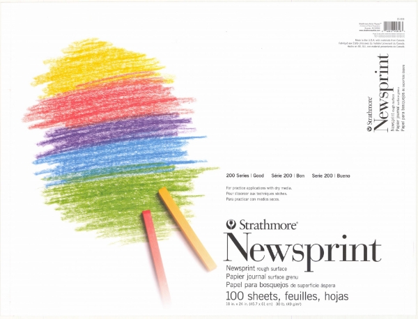 Picture of Strathmore 200 Series Newsprint Pad Rough Surface - 18x24" (100 Sheets)