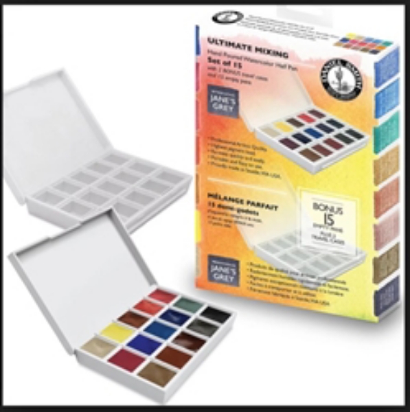 Picture of Daniel Smith Ultimate Mixing Hand Poured Watercolour Half Pan (Set of 15)