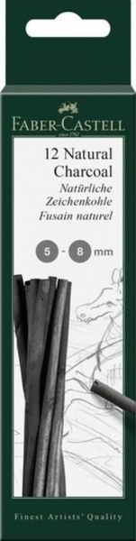 Picture of Faber Castell Natural Charcoal - Pack of 12 (5-8mm)
