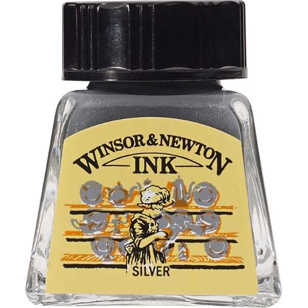 Picture of Winsor & Newton Drawing Ink - Silver Metallic Aluminium 14 ml