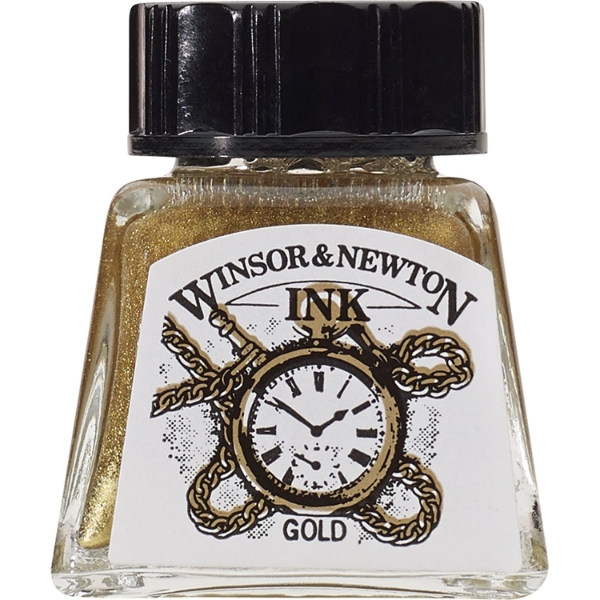 Picture of Winsor & Newton Drawing Ink - Gold Metallic Bronze 14 ml