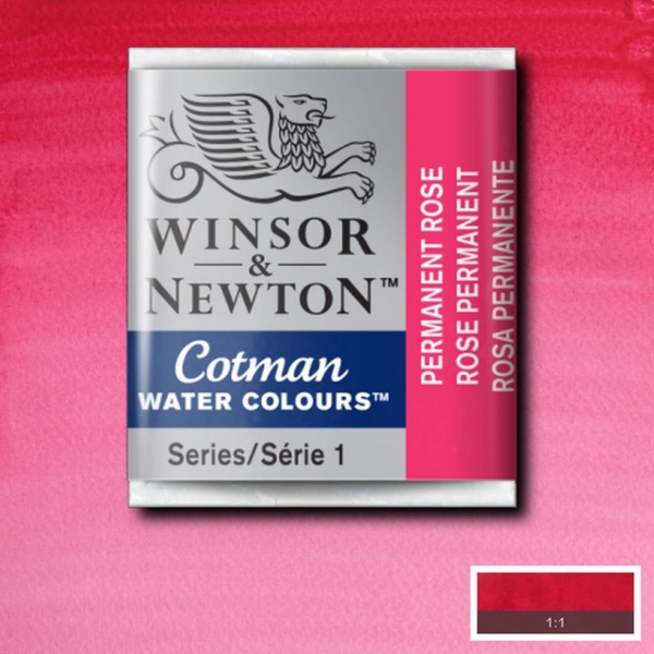 Picture of Winsor & Newton Cotman Water Colour Half Pan Permanent Rose (SR-1)
