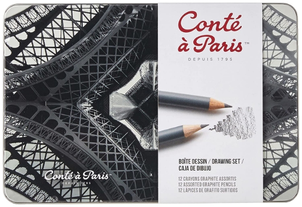 Picture of Conte a' Paris Graphite Pencil Set of 12 (assorted Degrees)