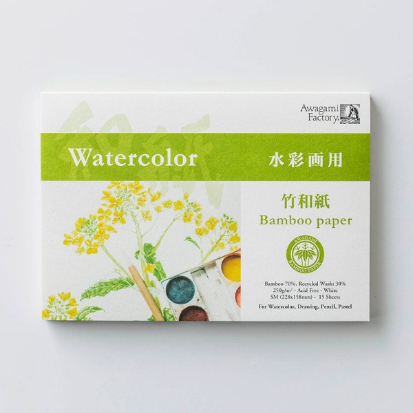 Picture of Awagami Watercolor Bamboo Paper Pad 250 GSM - (22.8x15.8cm)