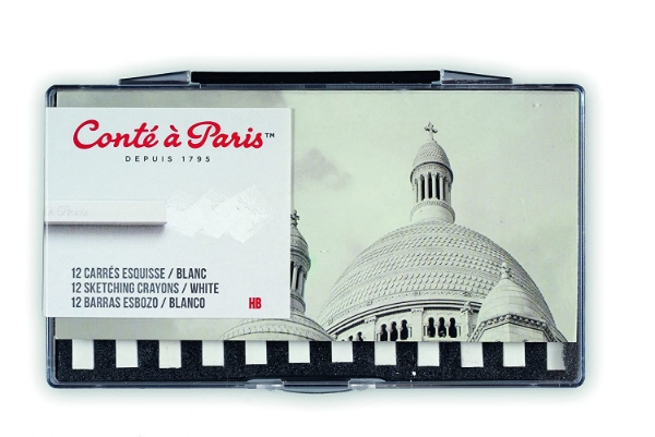 Picture of Conte a' Paris Sketching Crayons Set of 12 - White