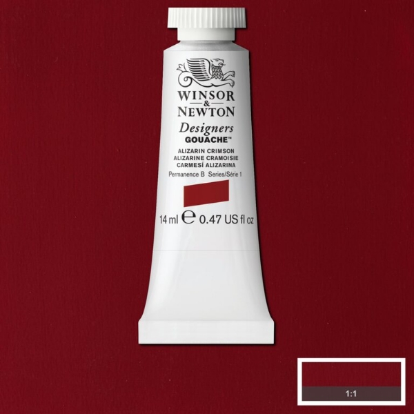 Picture of Winsor & Newton Designers Gouache 14ml - SR1 - Alizarin Crimson (004)